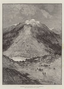 Aardverschuiving in de Schachenthal, Kanton Uri, Zwitserland door Charles Auguste Loye